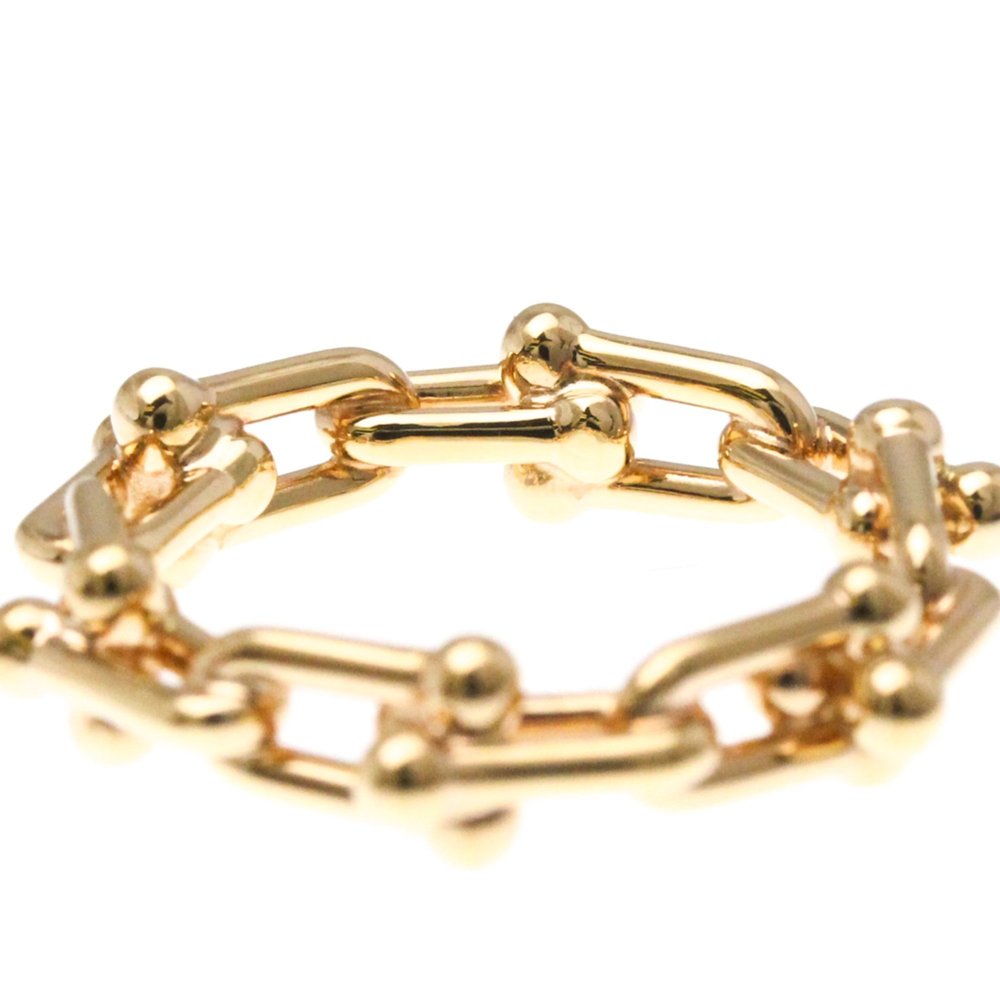 Tiffany Hardware Ring Micro Link Pink Gold (18K) Fashion No Stone Band Ring - Picture 3 of 8
